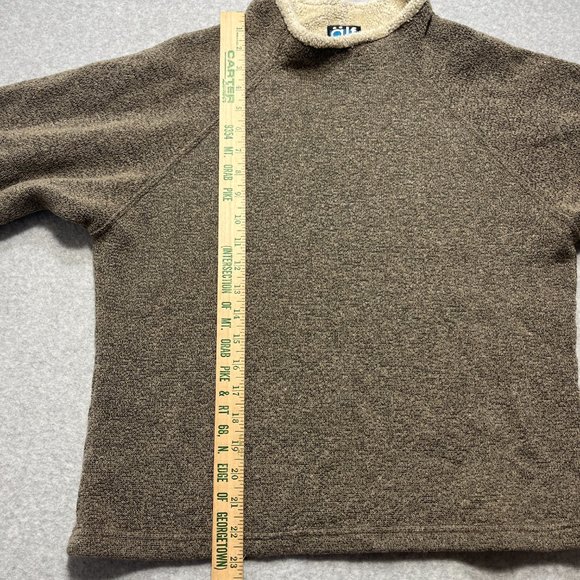 Alf Sweater Womens Medium Brown Fleece Pullover Mock Neck Long Sleeve Solid - Picture 3 of 10